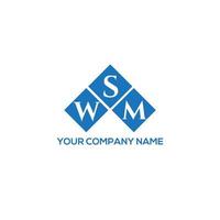 concept de logo de lettre initiales créatives wsm. conception de lettre wsm. création de logo de lettre wsm sur fond blanc. concept de logo de lettre initiales créatives wsm. conception de lettre wsm. vecteur