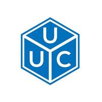 création de logo de lettre uuc sur fond noir. concept de logo de lettre initiales créatives uuc. conception de lettre uuc. vecteur