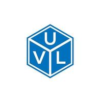 création de logo de lettre uvl sur fond noir. concept de logo de lettre initiales créatives uvl. conception de lettre uvl. vecteur