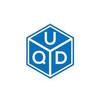 création de logo de lettre uqd sur fond noir. concept de logo de lettre initiales créatives uqd. conception de lettre uqd. vecteur
