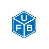 création de logo de lettre ufb sur fond noir. concept de logo de lettre initiales créatives ufb. conception de lettre ufb. vecteur