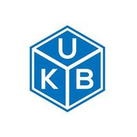 création de logo de lettre ukb sur fond noir. concept de logo de lettre initiales créatives ukb. conception de lettre ukb. vecteur