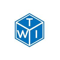 création de logo de lettre twg sur fond noir. concept de logo de lettre initiales créatives twg. conception de lettre twg. vecteur