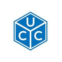 création de logo de lettre ucc sur fond noir. concept de logo de lettre initiales créatives ucc. conception de lettre ucc. vecteur