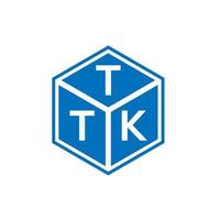 création de logo de lettre ttk sur fond noir. concept de logo de lettre initiales créatives ttk. conception de lettre ttk. vecteur