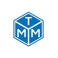 création de logo de lettre tmm sur fond noir. concept de logo de lettre initiales créatives tmm. conception de lettre tmm. vecteur