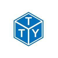 création de logo de lettre tty sur fond noir. concept de logo de lettre initiales créatives tty. conception de lettre tty. vecteur