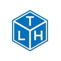 création de logo de lettre tlh sur fond noir. concept de logo de lettre initiales créatives tlh. conception de lettre tlh. vecteur