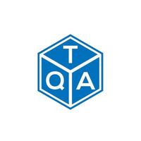 création de logo de lettre tqa sur fond noir. concept de logo de lettre initiales créatives tqa. conception de lettre tqa. vecteur