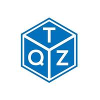 création de logo de lettre tqz sur fond noir. concept de logo de lettre initiales créatives tqz. conception de lettre tqz. vecteur