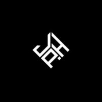 création de logo de lettre jph sur fond noir. concept de logo de lettre initiales créatives jph. conception de lettre jph. vecteur