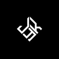 création de logo de lettre jyk sur fond noir. concept de logo de lettre initiales créatives jyk. conception de lettre jyk. vecteur