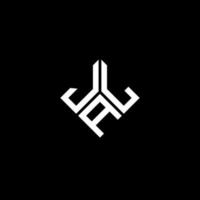 création de logo de lettre jal sur fond noir. concept de logo de lettre initiales créatives jal. conception de lettre jal. vecteur
