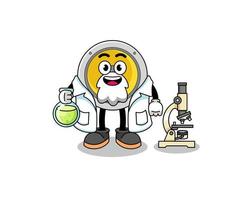 mascotte d'orateur en tant que scientifique vecteur