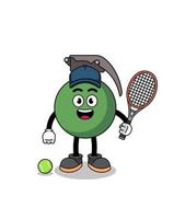 illustration de grenade en tant que joueur de tennis vecteur