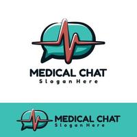 illustration de logo de chat médical vecteur