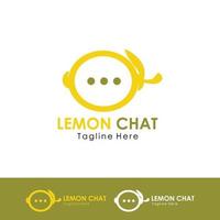 création de logo de chat citron vecteur