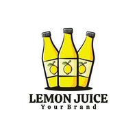 logo créatif de jus de citron vecteur