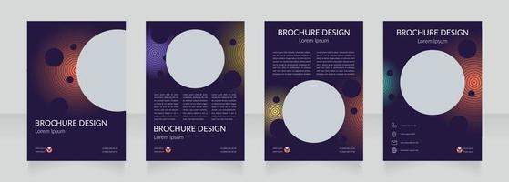 conception de brochures vierges sur la science de l'exploration de l'espace profond. modèle défini avec espace de copie pour le texte. collection de rapports d'entreprise prédéfinis. 4 pages papier modifiables vecteur