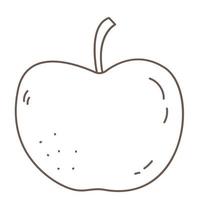 pomme en doodle vecteur