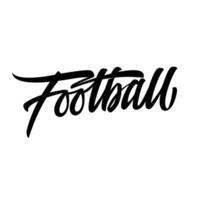 football lettrage calligraphie lettre script vecteur