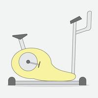 vélo d'exercice d'entraînement de gymnastique d'équipement de sport pour la salle de gym et l'illustration vectorielle à la maison. pour l'entraînement en salle de sport et la machine d'activité cardio vecteur