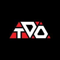 création de logo de lettre triangle tdo avec forme de triangle. monogramme de conception de logo triangle tdo. modèle de logo vectoriel triangle tdo avec couleur rouge. logo triangulaire tdo logo simple, élégant et luxueux. tdo