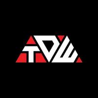 création de logo de lettre triangle tdw avec forme de triangle. monogramme de conception de logo triangle tdw. modèle de logo vectoriel triangle tdw avec couleur rouge. logo triangulaire tdw logo simple, élégant et luxueux. tdw