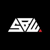 création de logo de lettre triangle sbw avec forme de triangle. monogramme de conception de logo triangle sbw. modèle de logo vectoriel triangle sbw avec couleur rouge. logo triangulaire sbw logo simple, élégant et luxueux. sbw