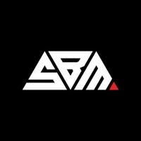 création de logo de lettre triangle sbm avec forme de triangle. monogramme de conception de logo triangle sbm. modèle de logo vectoriel triangle sbm avec couleur rouge. logo triangulaire sbm logo simple, élégant et luxueux. sbm