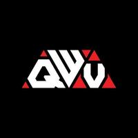 création de logo de lettre triangle qwv avec forme de triangle. monogramme de conception de logo triangle qwv. modèle de logo vectoriel triangle qwv avec couleur rouge. logo triangulaire qwv logo simple, élégant et luxueux. qwv