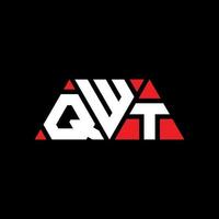 création de logo de lettre triangle qwt avec forme de triangle. monogramme de conception de logo triangle qwt. modèle de logo vectoriel triangle qwt avec couleur rouge. logo triangulaire qwt logo simple, élégant et luxueux. qwt