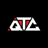 création de logo de lettre triangle qtc avec forme de triangle. monogramme de conception de logo triangle qtc. modèle de logo vectoriel triangle qtc avec couleur rouge. logo triangulaire qtc logo simple, élégant et luxueux. qtc