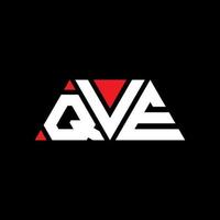 création de logo de lettre triangle qve avec forme de triangle. monogramme de conception de logo triangle qve. modèle de logo vectoriel triangle qve avec couleur rouge. qve logo triangulaire logo simple, élégant et luxueux. qve