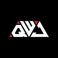 création de logo de lettre triangle qwj avec forme de triangle. monogramme de conception de logo triangle qwj. modèle de logo vectoriel triangle qwj avec couleur rouge. qwj logo triangulaire logo simple, élégant et luxueux. qwj