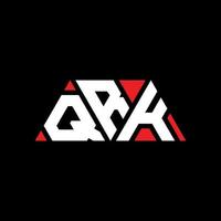 création de logo de lettre triangle qrk avec forme de triangle. monogramme de conception de logo triangle qrk. modèle de logo vectoriel triangle qrk avec couleur rouge. logo triangulaire qrk logo simple, élégant et luxueux. qrk