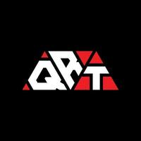 création de logo de lettre triangle qrt avec forme de triangle. monogramme de conception de logo triangle qrt. modèle de logo vectoriel triangle qrt avec couleur rouge. logo triangulaire qrt logo simple, élégant et luxueux. qrt