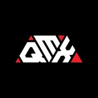 création de logo de lettre triangle qmx avec forme de triangle. monogramme de conception de logo triangle qmx. modèle de logo vectoriel triangle qmx avec couleur rouge. logo triangulaire qmx logo simple, élégant et luxueux. qmx