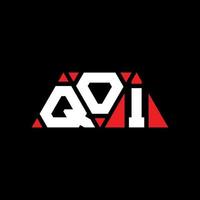 création de logo de lettre triangle qoi avec forme de triangle. monogramme de conception de logo triangle qoi. modèle de logo vectoriel triangle qoi avec couleur rouge. logo triangulaire qoi logo simple, élégant et luxueux. qi