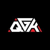 création de logo de lettre triangle qgk avec forme de triangle. monogramme de conception de logo triangle qgk. modèle de logo vectoriel triangle qgk avec couleur rouge. logo triangulaire qgk logo simple, élégant et luxueux. qgk