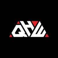 création de logo de lettre triangle qhw avec forme de triangle. monogramme de conception de logo triangle qhw. modèle de logo vectoriel triangle qhw avec couleur rouge. qhw logo triangulaire logo simple, élégant et luxueux. qhw