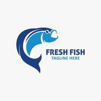 création de logo de poisson sauté vecteur