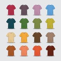 collection de t-shirts aux couleurs d'automne vecteur