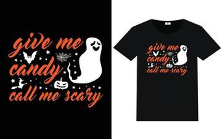 typographie halloween à la mode et design de t-shirt graphique vecteur