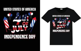 4 juillet usa joyeuse fête de l'indépendance vecteur