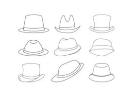 collection de chapeaux classiques vecteur
