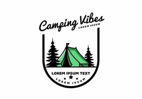 conception d'illustration de grande tente de camping vecteur