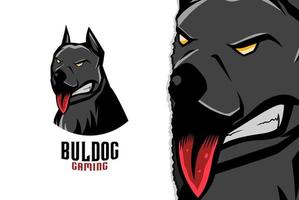 logo buldog esport - vecteur premium