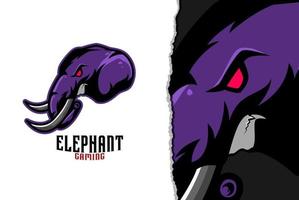 logo esport éléphant - vecteur premium