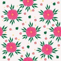 motif floral sans couture fleurs colorées dessinées à la main fond naturel avec des fleurs peintes colorées vecteur